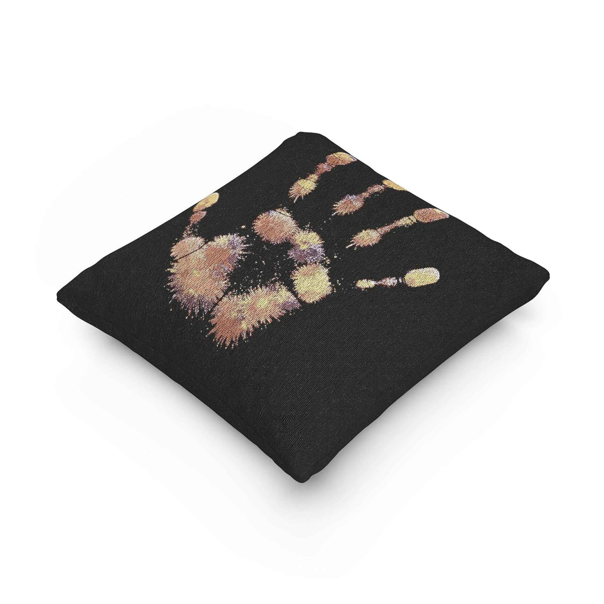 Coussin tissé à empreinte métallique | Coussin décoratif bohème