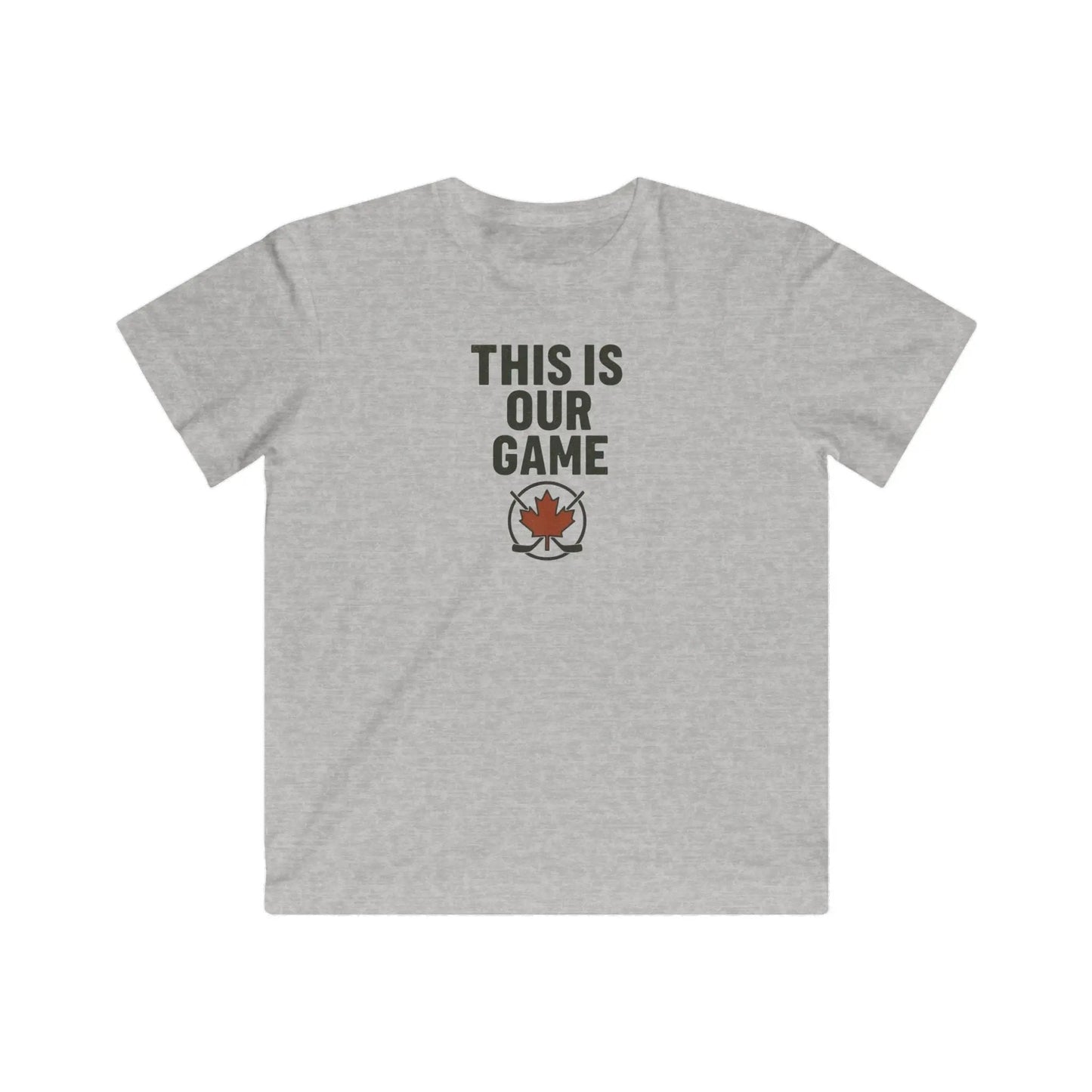 T-shirt jeune « C'est notre jeu » – Motif feuille d'érable canadienne
