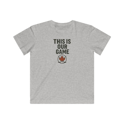 T-shirt jeune « C'est notre jeu » – Motif feuille d'érable canadienne