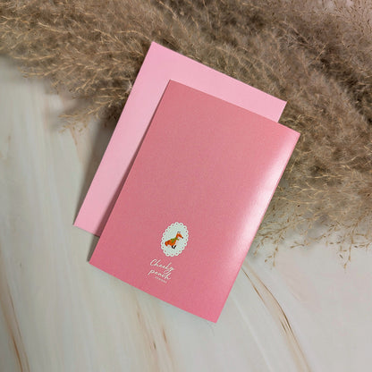 Mini-carte de vœux « Animaux de la forêt douillets »