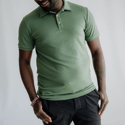 Men's Bamboo Polo Shirt | Leaf Green
