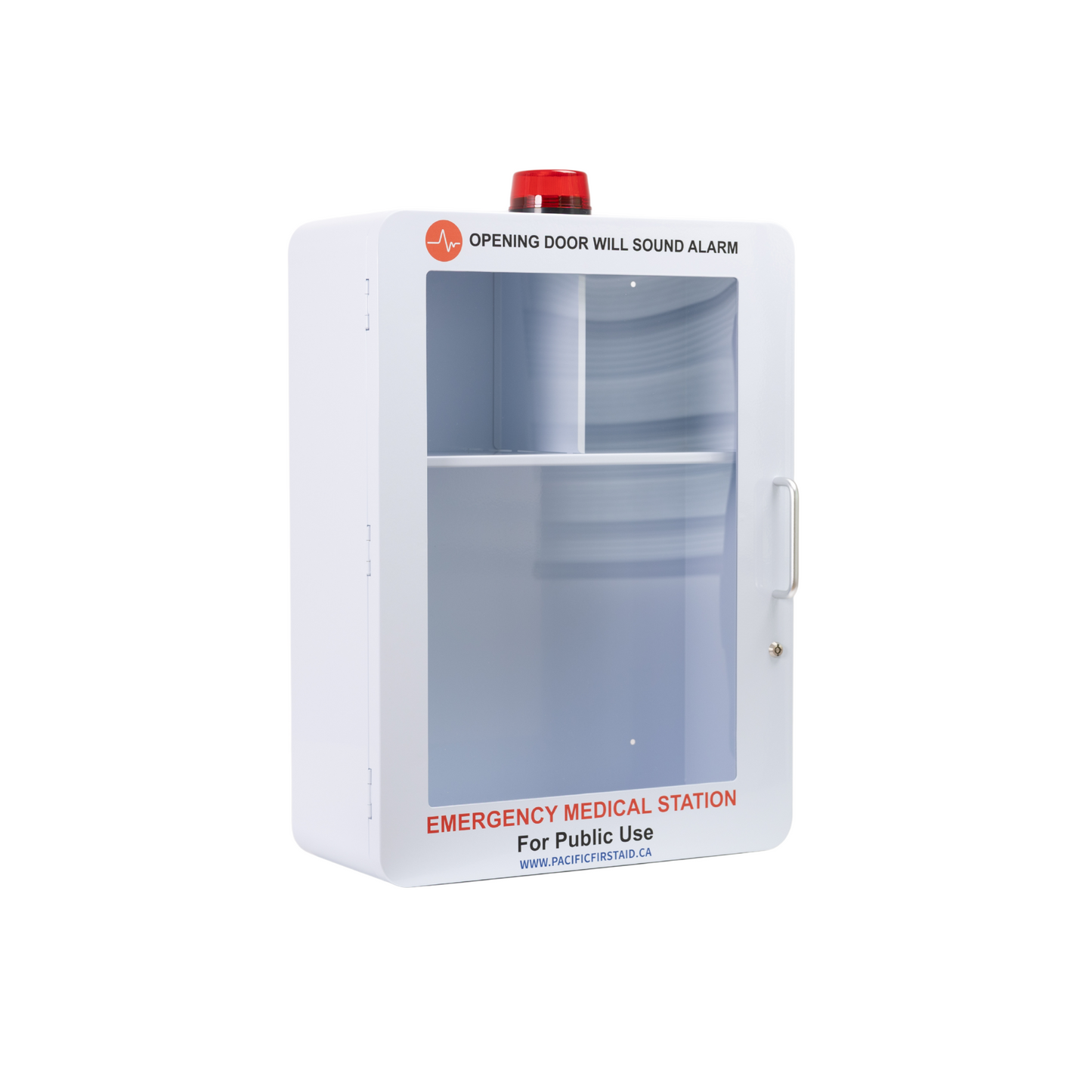 Armoire métallique de rangement pour DAE et équipement d'urgence