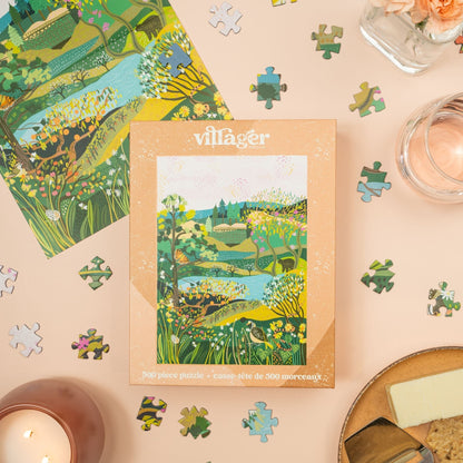 Vallée de l'Okanagan | Puzzle de 500 pièces pour adultes | Conçu au Canada par Anja Jane