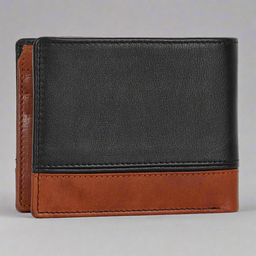 Portefeuille pliable BOL noir/marron