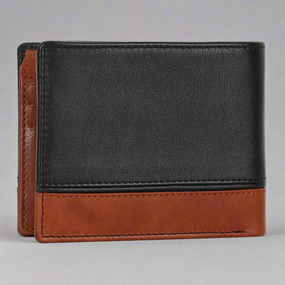 Portefeuille pliable BOL noir/marron