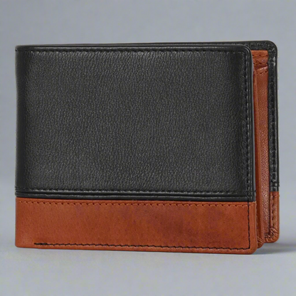 Portefeuille pliable BOL noir/marron
