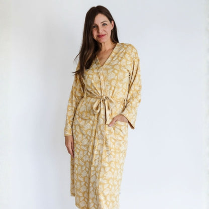 Ladies’ Bamboo Robe | Palm Fronds