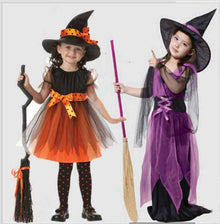Costume de sorcière d'Halloween pour enfants – Robe de princesse magique pour filles style sorcière