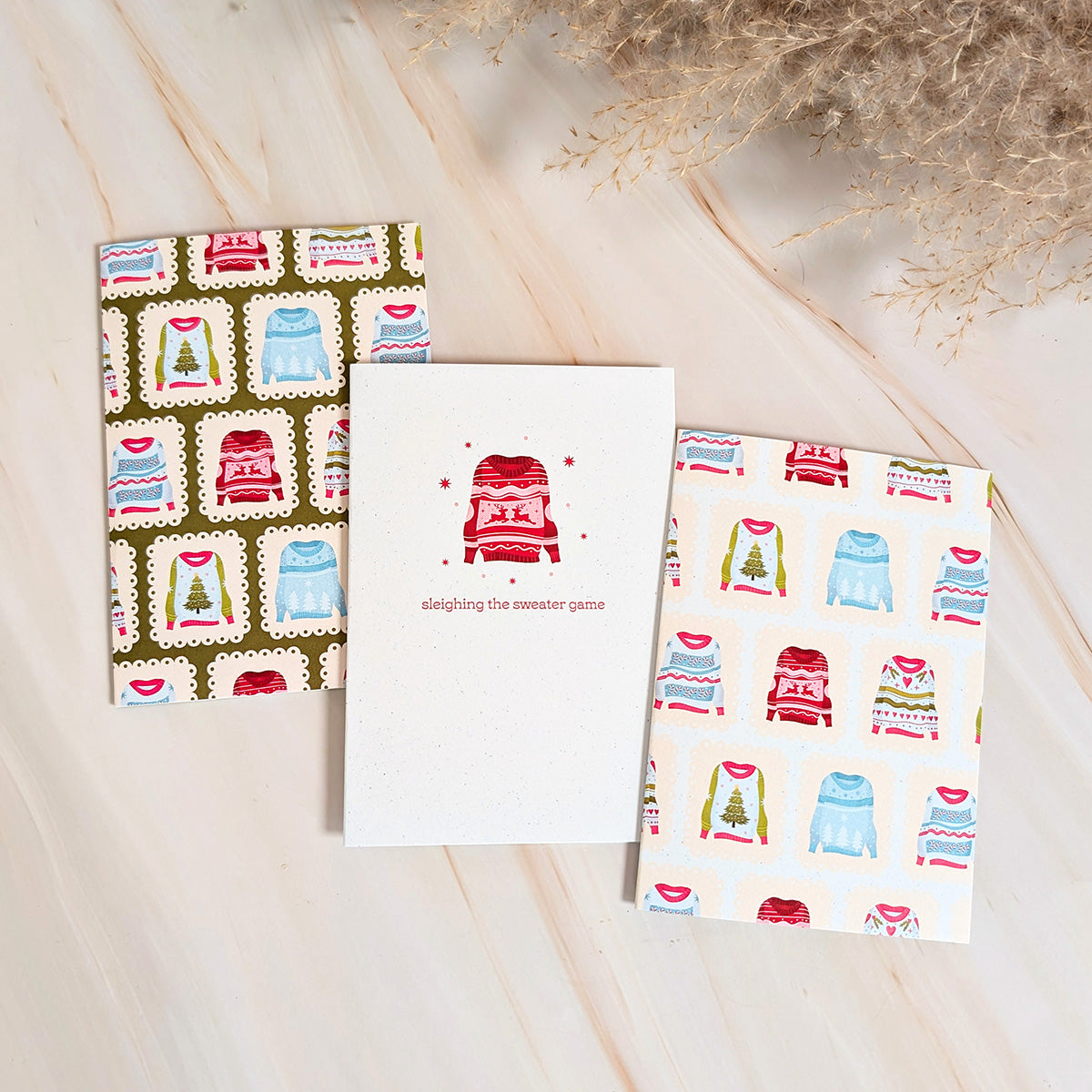 Cartes de Noël format mini – Maîtriser le style des pulls des Fêtes