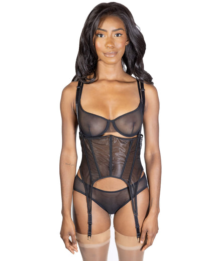 Sheer Corset Garter, Beta