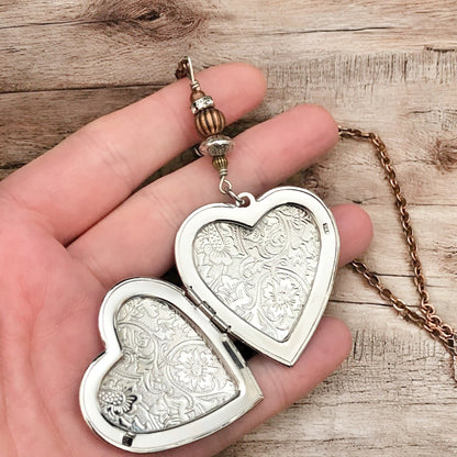 Collier médaillon cœur
