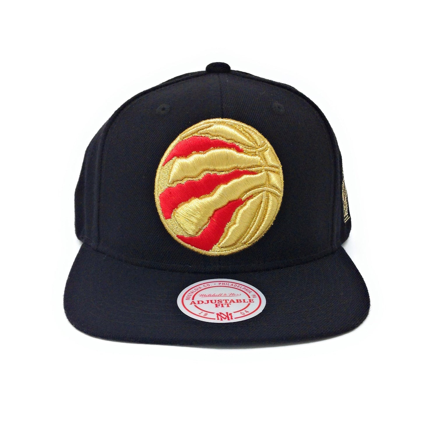 Casquette Snapback Mitchell & Ness Toronto Raptors Partial Claw Logo Rouge/Or/Noir