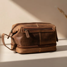 Trousse de toilette de voyage en cuir Greenwood