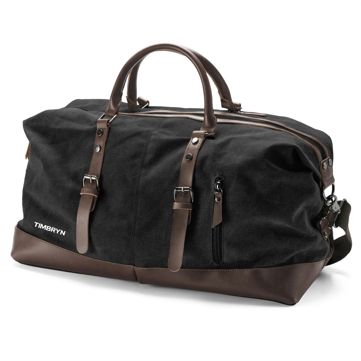 Large Canvas & PU Leather Weekend Duffle Bag – Men's Vintage Travel Carry-On