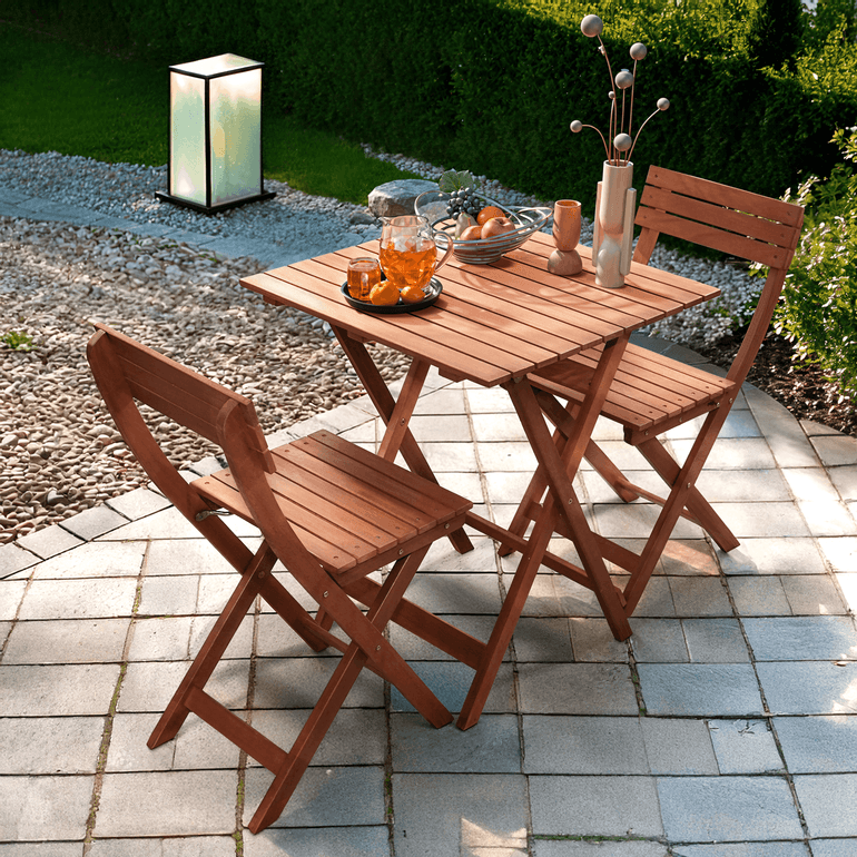 Foldable Bistro Table and Chairs Set