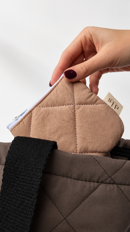 Quilted cotton purse