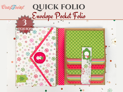 Craftreat Scrapbook, Folio vierge rapide – Folio porte-enveloppe – Noir, Kraft et Blanc