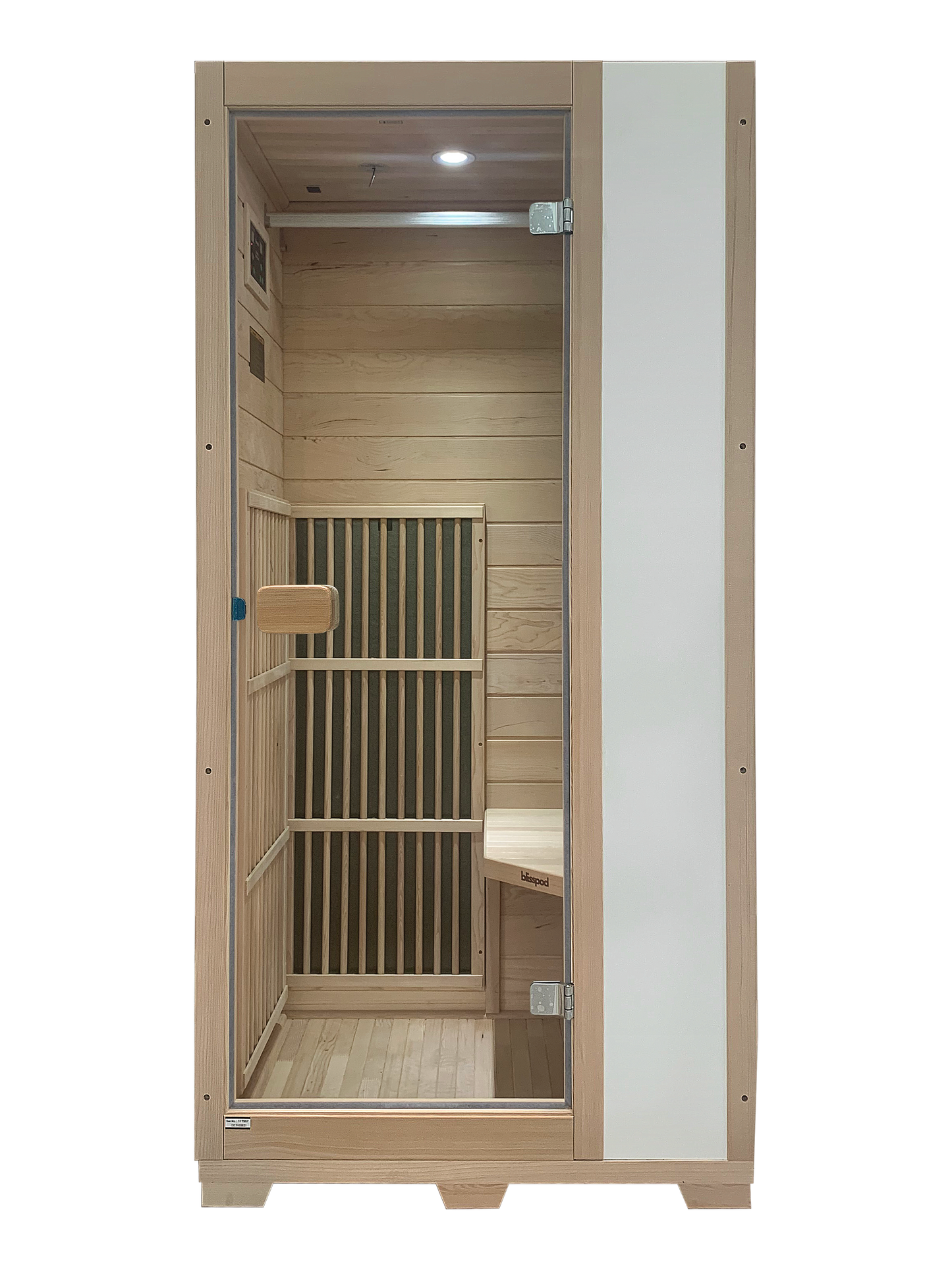 Blisspod | Vienne | Sauna infrarouge lointain | Pruche du Canada très faible champ électromagnétique | 185 cm H x 90 cm L x 65 cm P | 1 personne