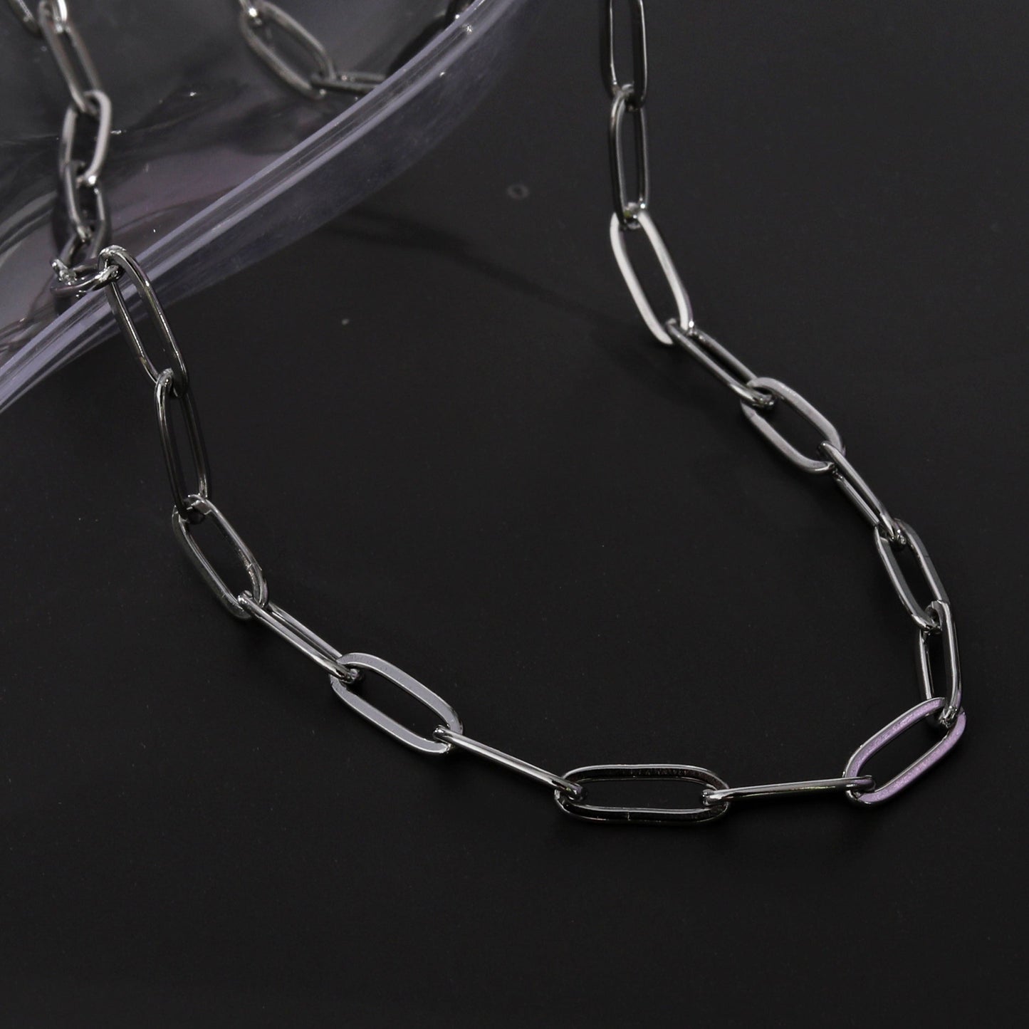 Collier en argent à maillons trombone PALERMO Essential