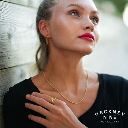ULYANA: Collier chaîne corde doré - 16 pouces