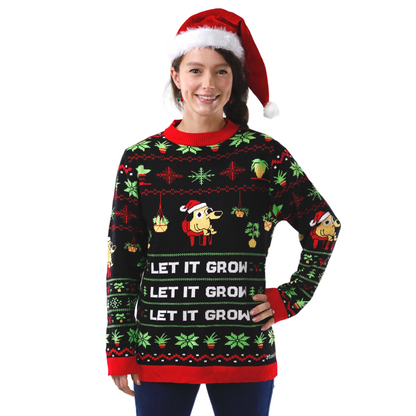 LAISSEZ-LE POUSSER - Pull de Noël moche Plante