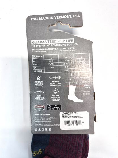 Darn Tough Women's Sunset Ledge Micro Crew Lightweight Hiking Sock 5005
