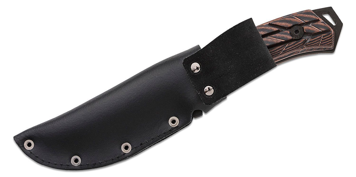 Couteau WOOX Rock 62 Mil-Spec, lame noire avec manche XGRIP