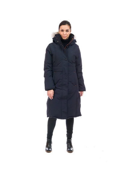 Outdoor Survival Canada Women's Nuaja -40 Down Parka, Cold Lake Blue. Small - ON DISPLAY
