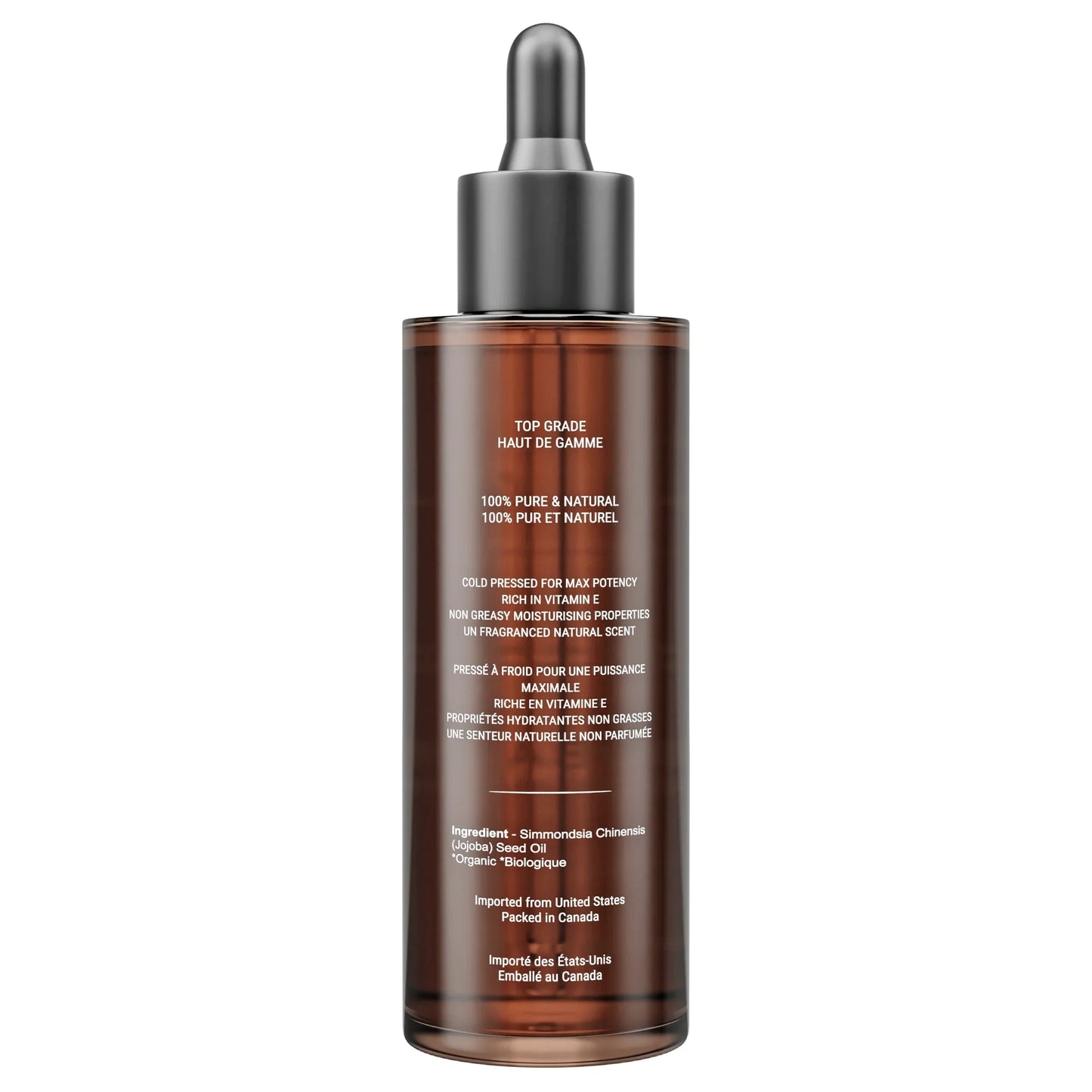 Huile de Jojoba 100 % Biologique Canadian Grace – Pour Peaux Sensibles, Réactives et Sujettes à l'Acné + Cuir Chevelu Sec ou Gras