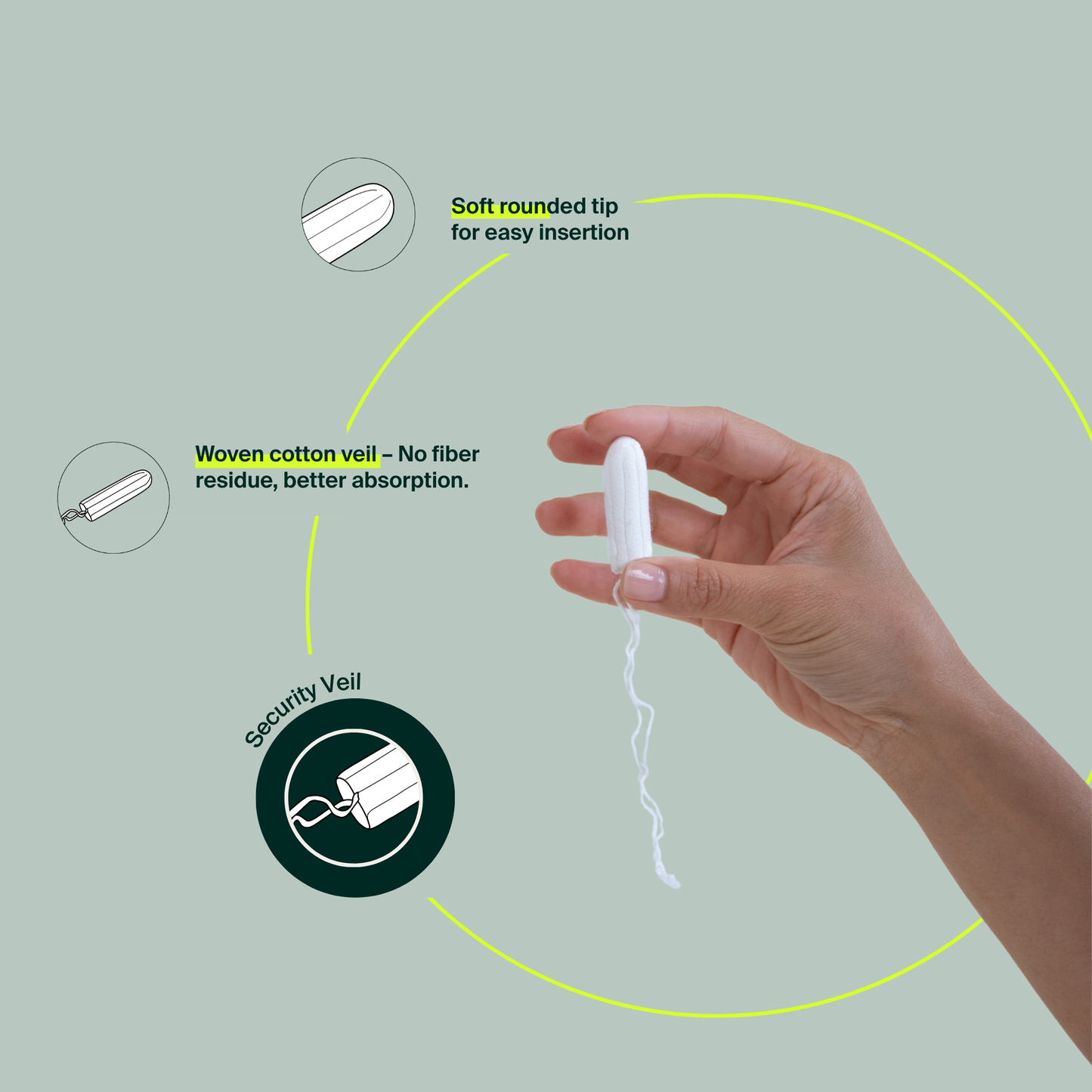 Tampons sans applicateur 100 % coton biologique – Régulier