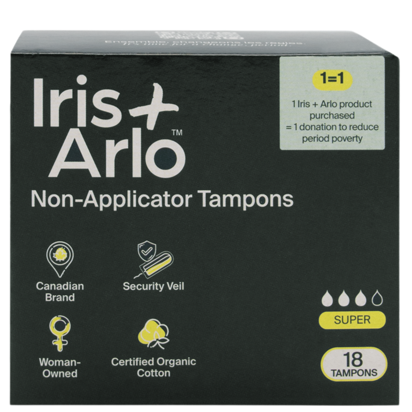 Tampons 100 % coton biologique sans applicateur - Super