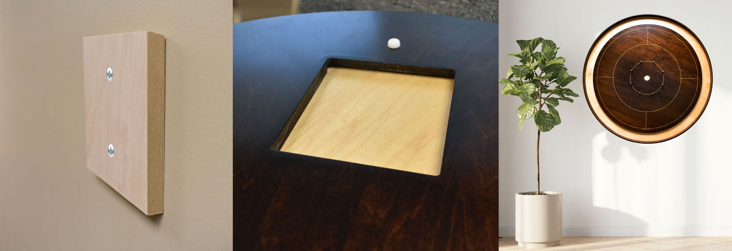 Le Maple Marvel par Crokinole Canada - Ensemble de jeu de société Crokinole de tournoi - Conforme aux normes de la NCA
