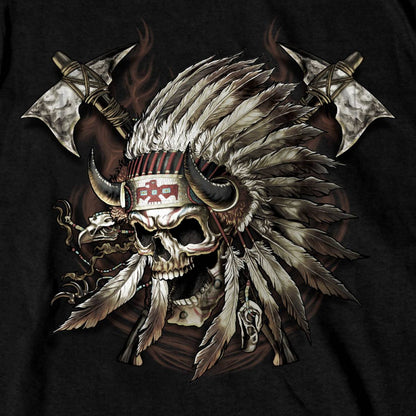 Men's Indian Chief Skull T-Shirt