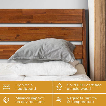 Cadre de lit plateforme en bois de luxe Emery