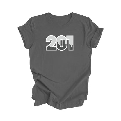 201 Jersey City New Jersey USA Area Code City Skyline Gift - Unisex T-Shirt - Inspired X