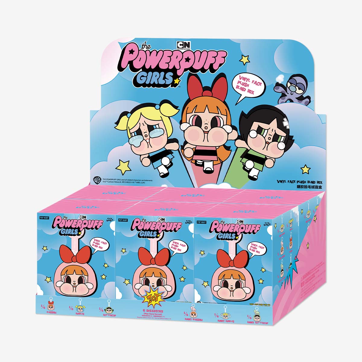 CRYBABY × Les Super Nanas Série-Peluche Visage Vinyle Boîte Mystère