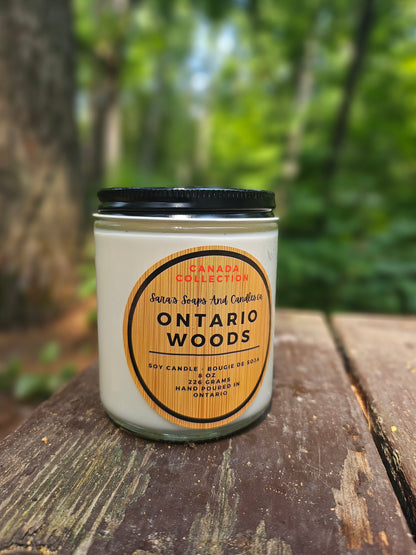 Bougie de Soja Bois d'Ontario - 8 oz