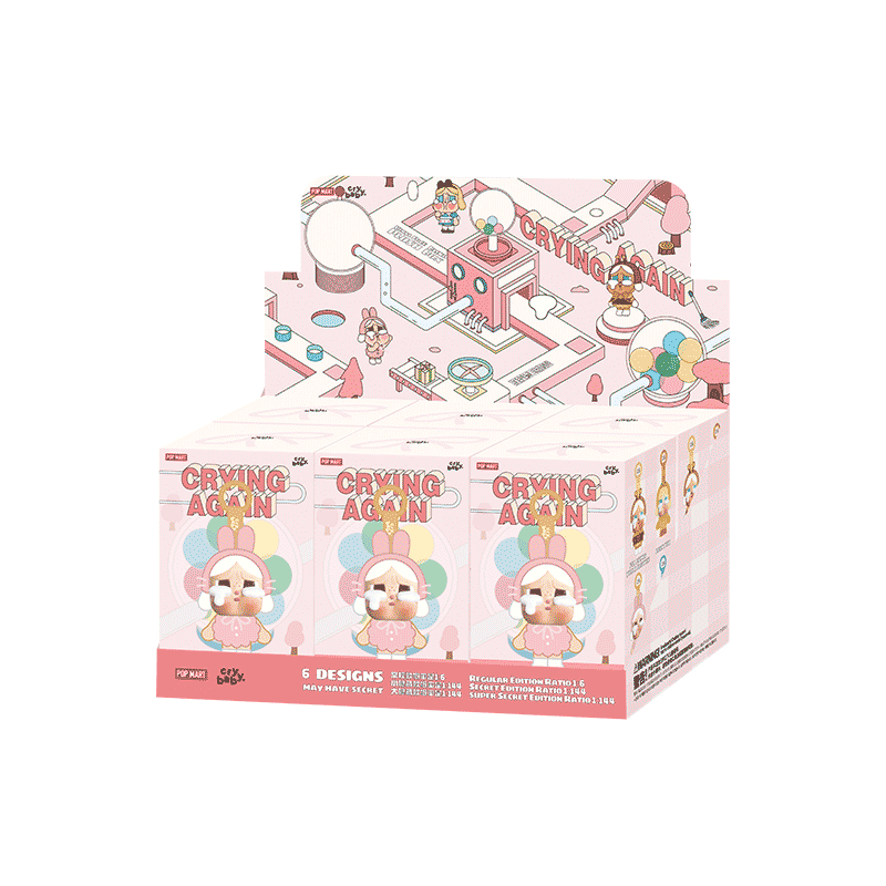 CRYBABY Crying Again Series-Peluche Visage Vinyle Boîte Mystère