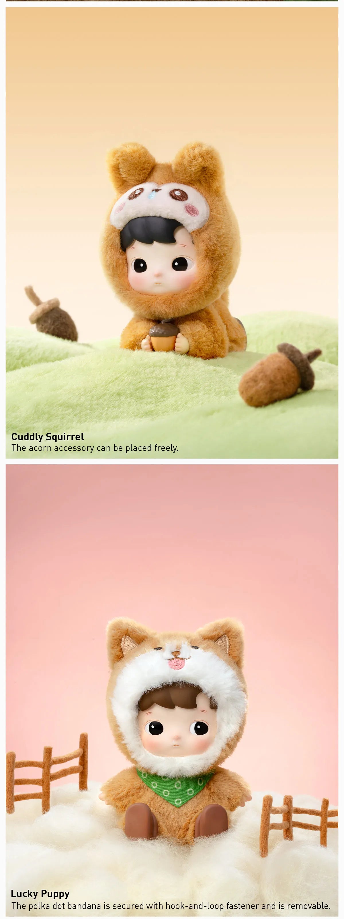 Figurines de la Série HACIPUPU Tendre Étreinte