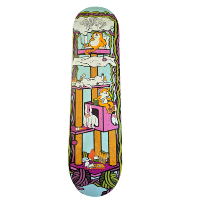 Art on Deck (AOD) x Tekty - « Grattoir à chat » - Planche de skateboard