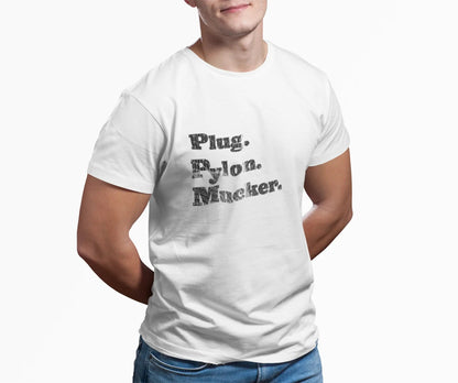T-shirt Pylon Mucker – Joueur de hockey assidu – Hockey col bleu – Hockey bâton d'érable – Cadeau pour vrai fan