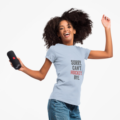 Désolé, je ne peux pas, je suis au hockey. Au revoir. T-shirt drôle pour maman de hockey.
