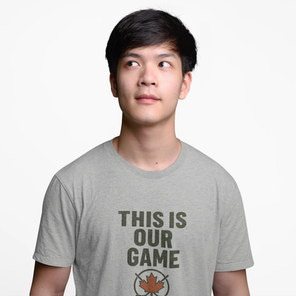 T-shirt jeune « C'est notre jeu » – Motif feuille d'érable canadienne