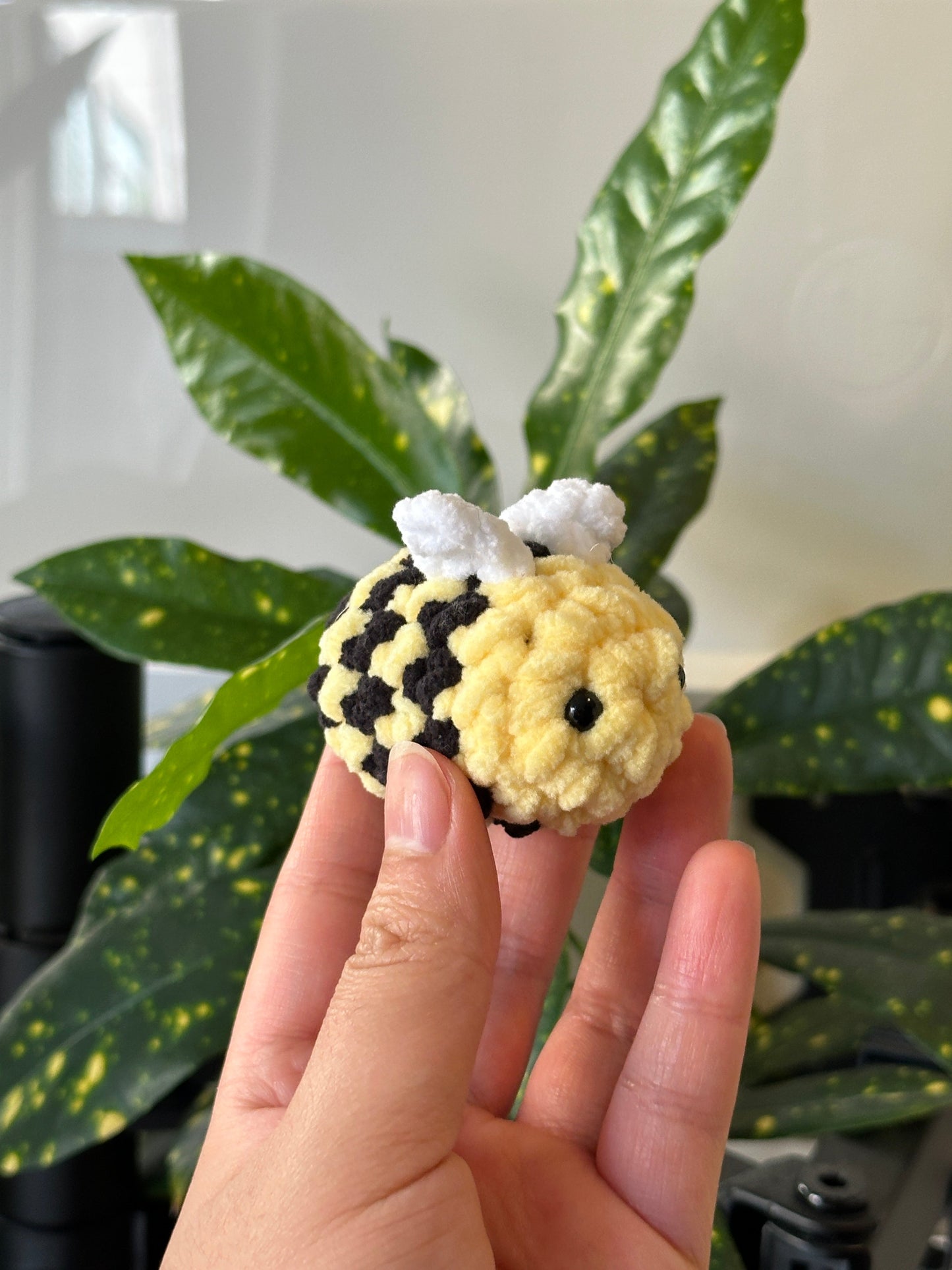 Handmade Crochet Mini Bee Keychain – Bumblebee Charm