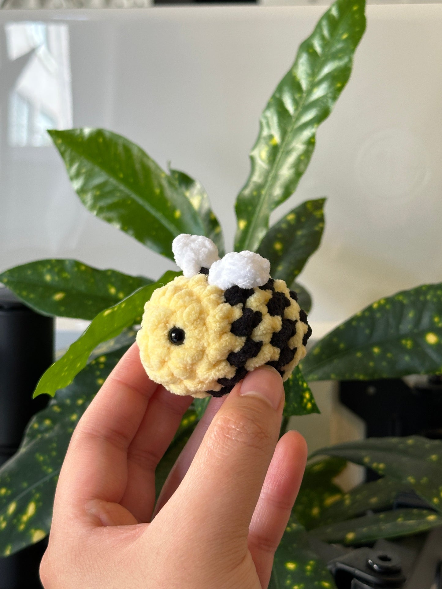 Crochet Mini Bee Keychain Pattern PDF Download Beginner Friendly