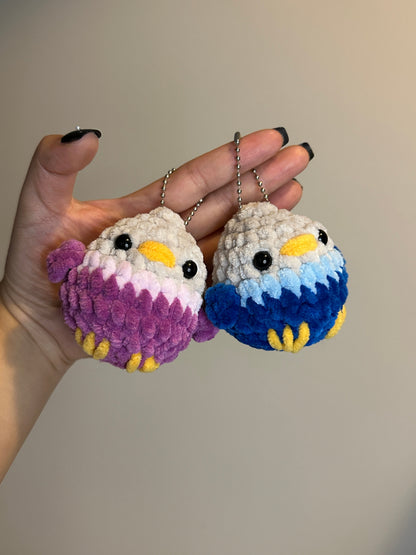 Handmade Crochet Chick/Chicken Keychain - Bird Charm