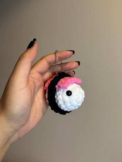 Crochet Musubi Keychain: Handmade Rice Ball Charm