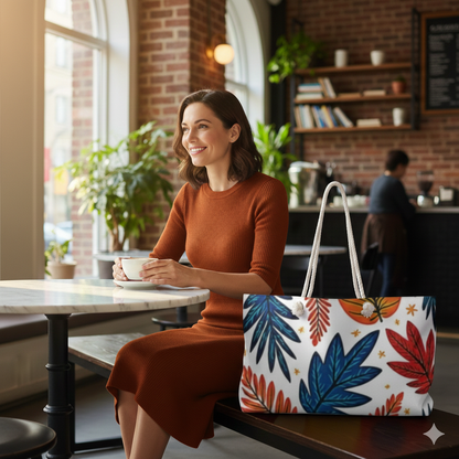 Sac de voyage Colorful Tropical Leaves | Sac de voyage Palm Leaf | Grand sac fourre-tout | Sac de voyage pour maman | sac de cabine pour maman
