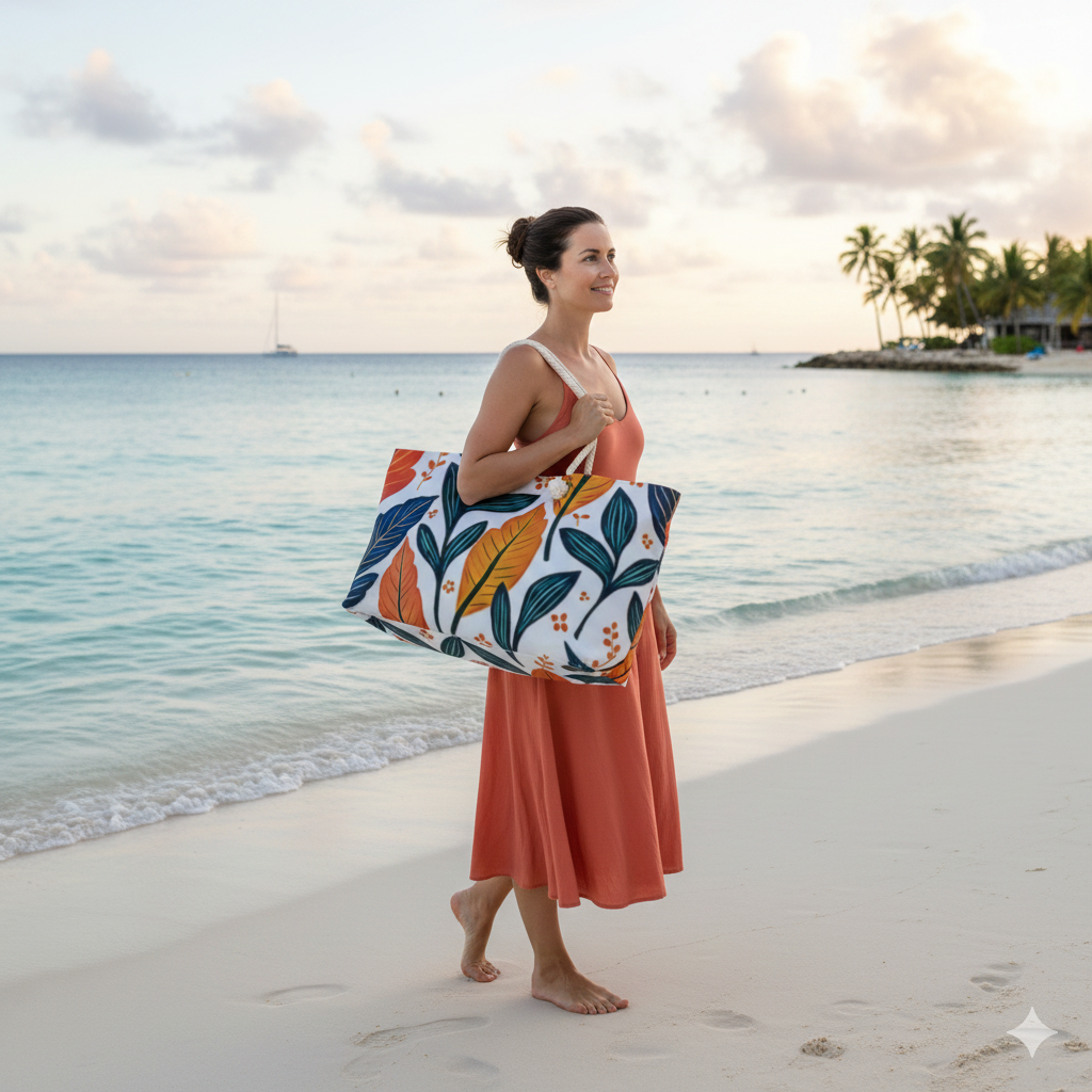 Sac de week-end floral Feuilles d'automne | Grand sac fourre-tout Feuilles d'automne