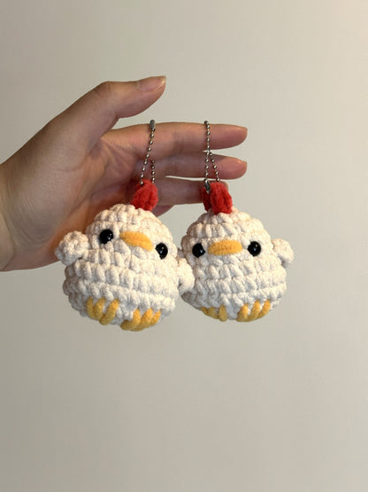 Handmade Crochet Chick/Chicken Keychain - Bird Charm